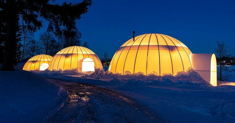 Ice and Light Village hotell - bo i en igloo och se norrsken